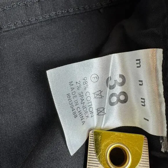 NWT MNML Men's 38x33 Slim Black Distressed Painted Stretch Zip Ankle Denim Jeans - Picture 4 of 11